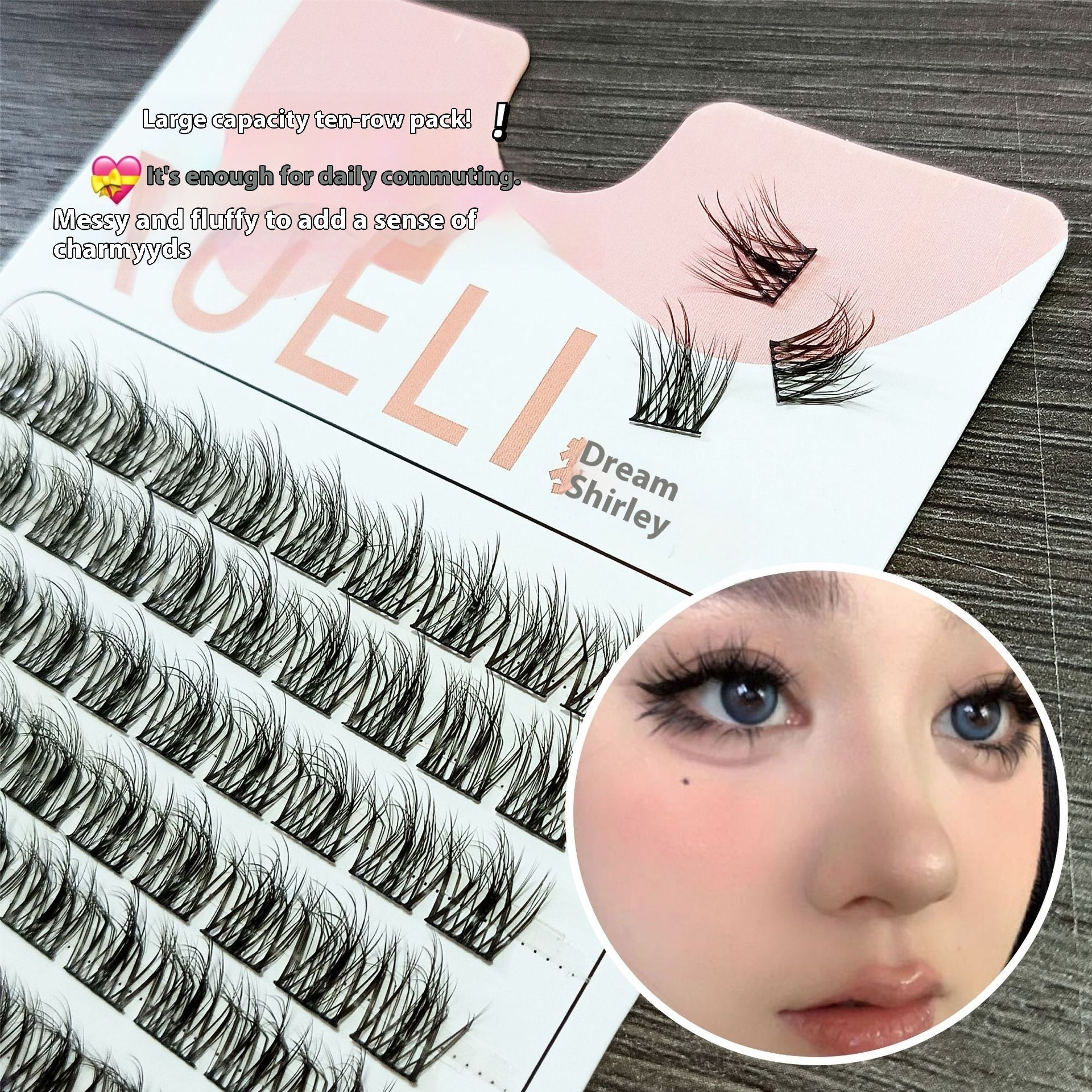Self False Eyelashes 5d With Adhesive