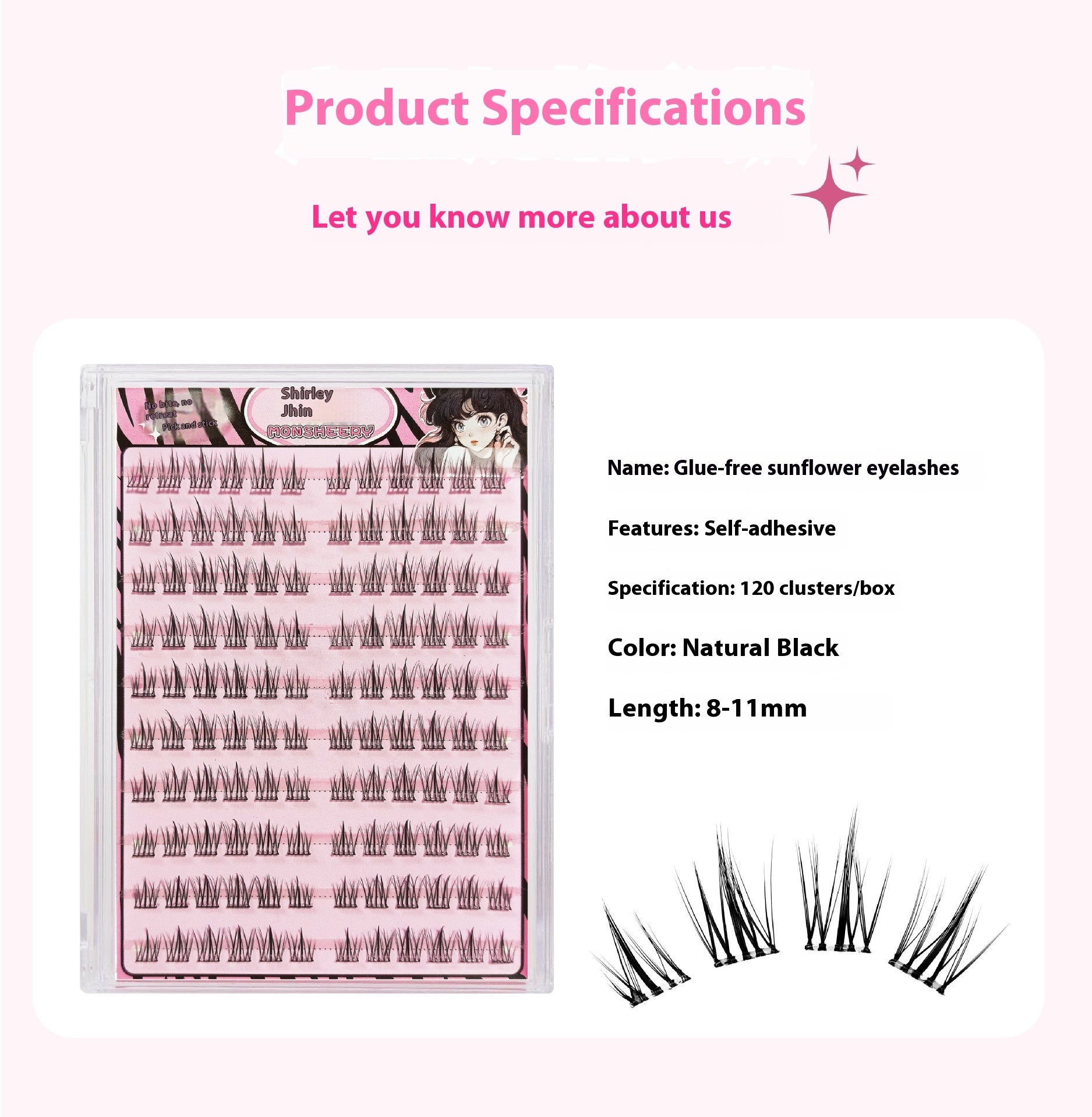 Self False Eyelashes 5d With Adhesive