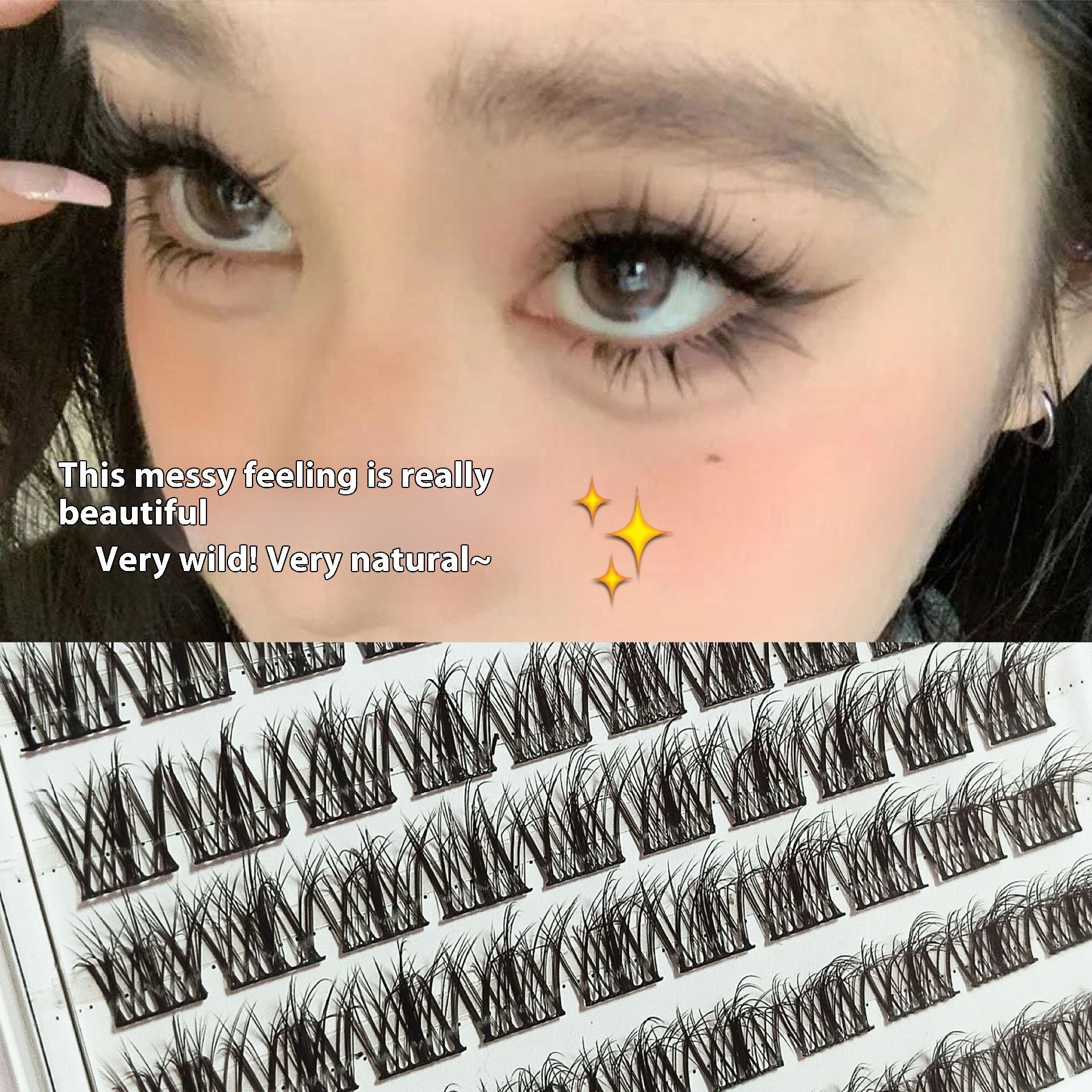 Self False Eyelashes 5d With Adhesive