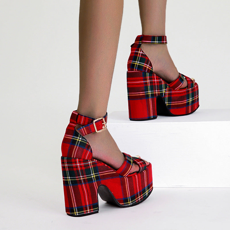New Women Shoes Thick High Heeled Platform