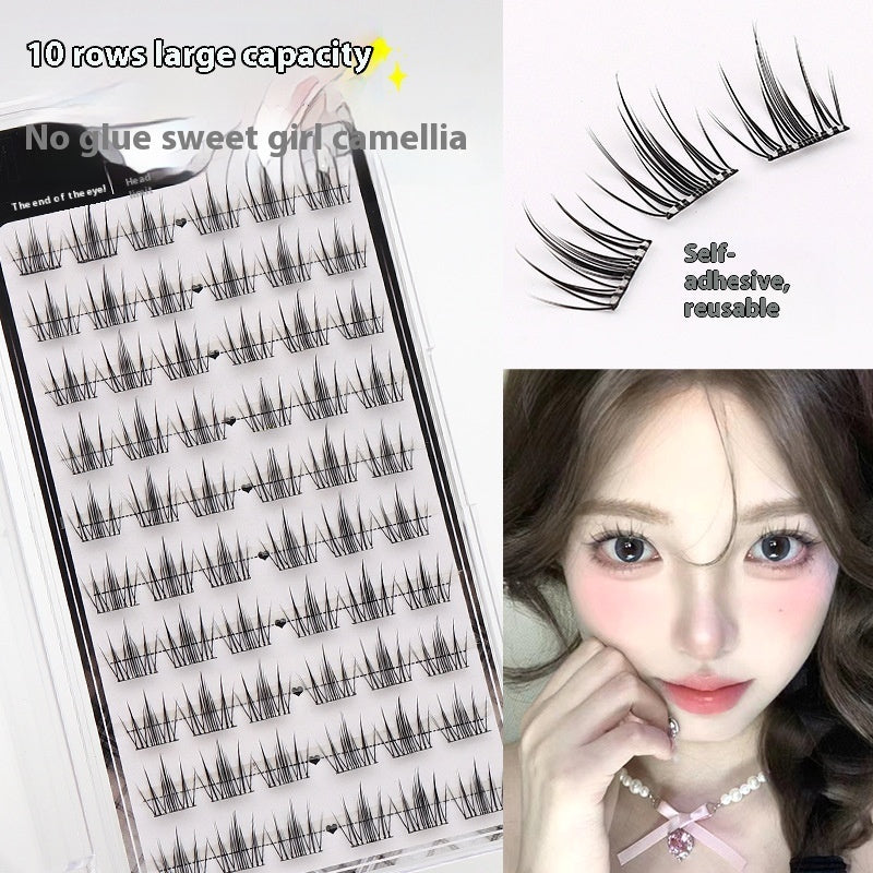 Self False Eyelashes 5d With Adhesive