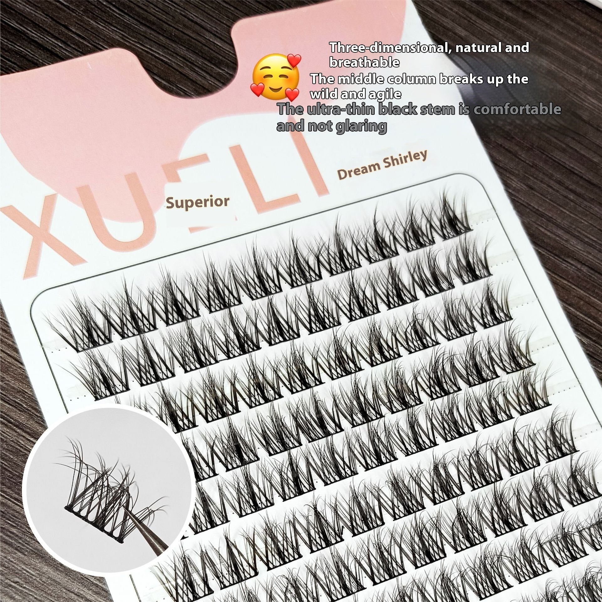 Self False Eyelashes 5d With Adhesive