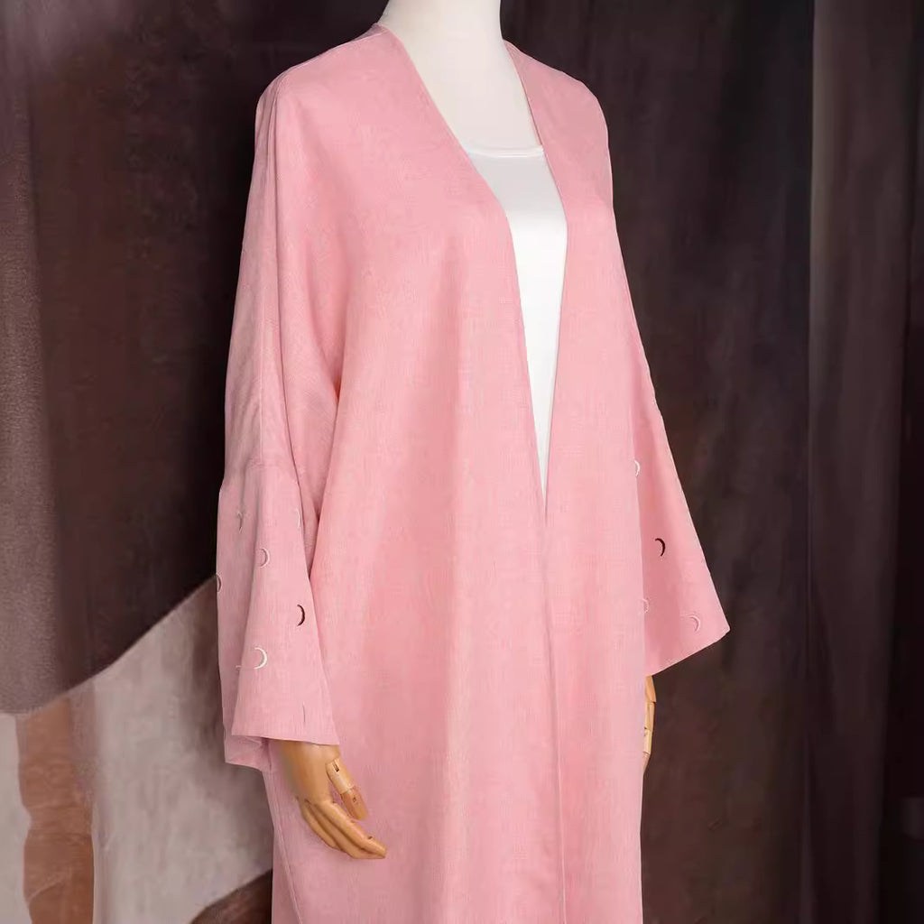 Muslim Elegant Cardigan Embroidered Dress Robe