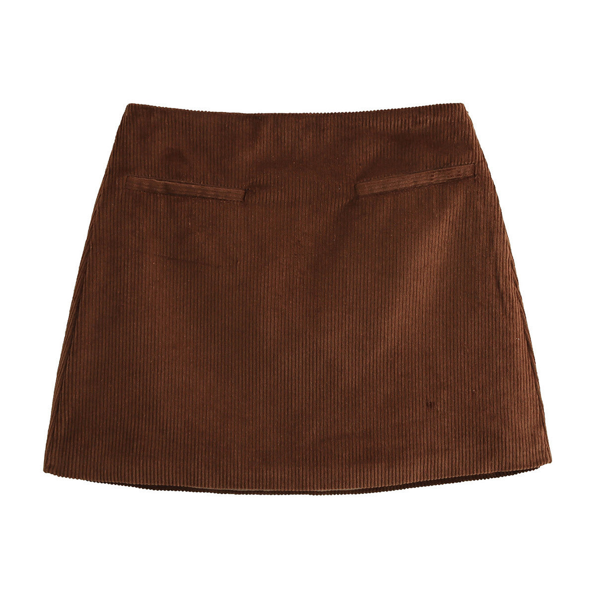 New Solid Color Corduroy Mini A- Line Skirt
