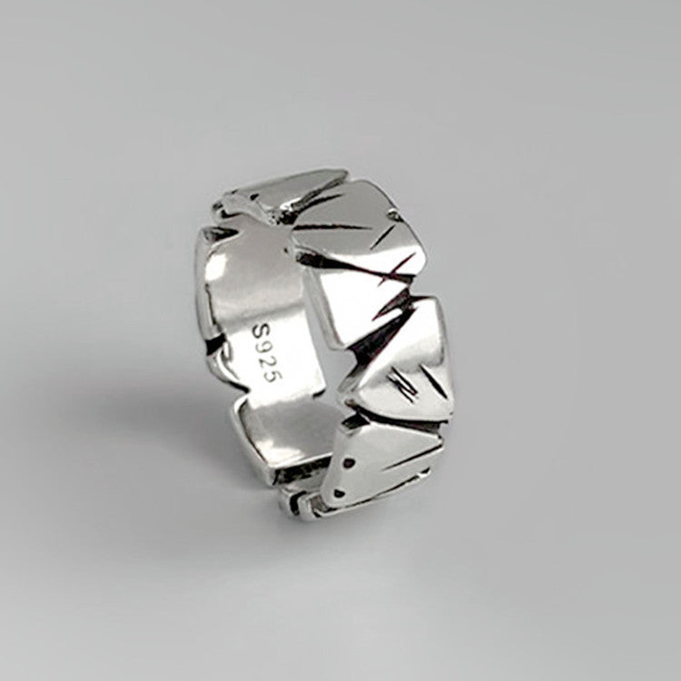 Vintage Made Old Sea And Stone Ring Female