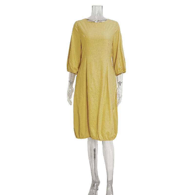 Linen Loose Dress Women's Clothing