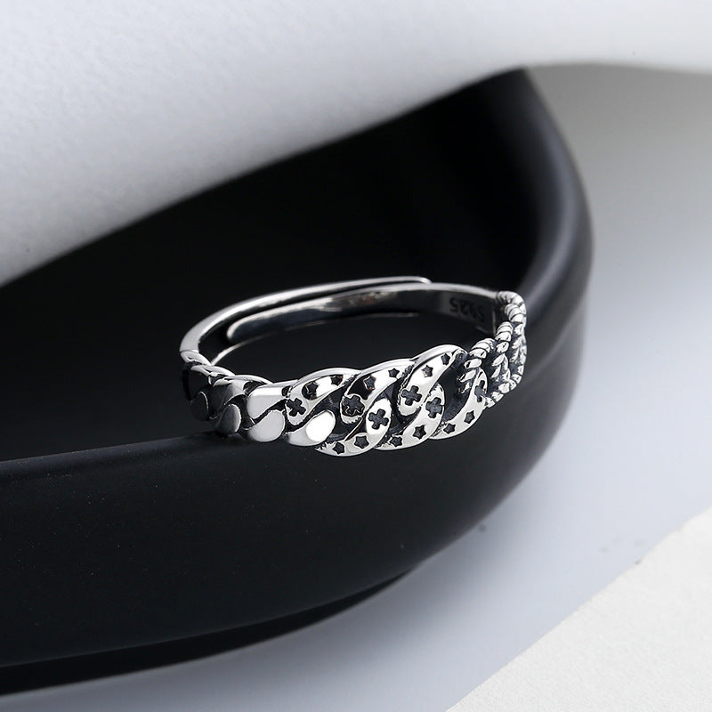 Vintage Old Cross Carved Ring