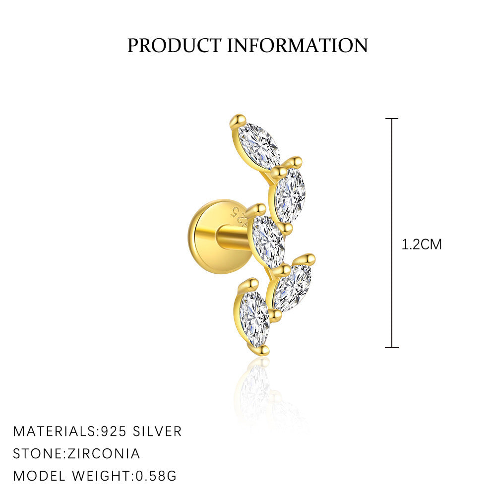 S925 Sterling Silver Mori Style Branch Leaf Stud Earrings For Women Affordable Luxury Fashion
