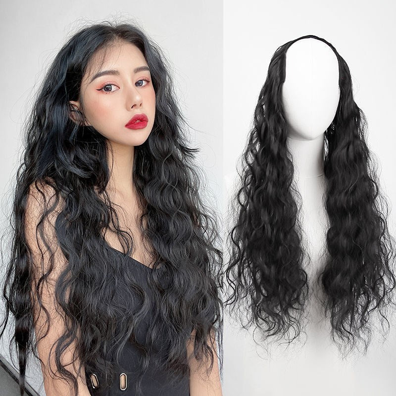 All Real Hair Small Curls Water Ripple Wig For Women