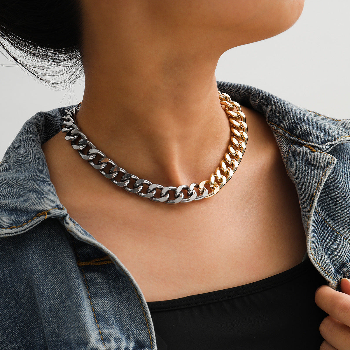 Personality Street Style Mix And Match Color Necklace Women