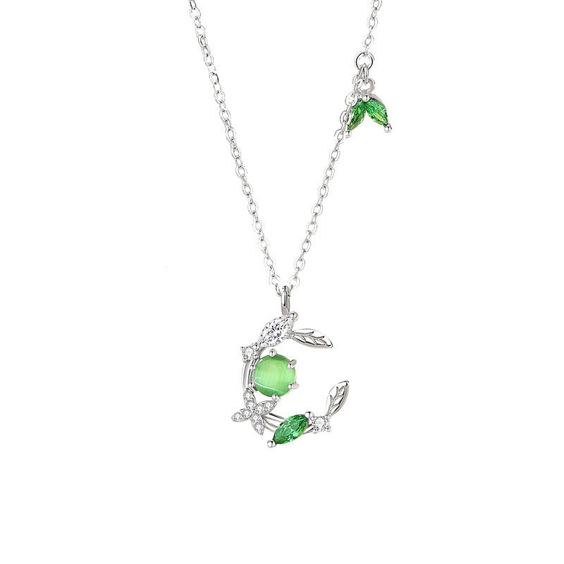 S925 Sterling Silver Ivy Necklace For Women Mori Style