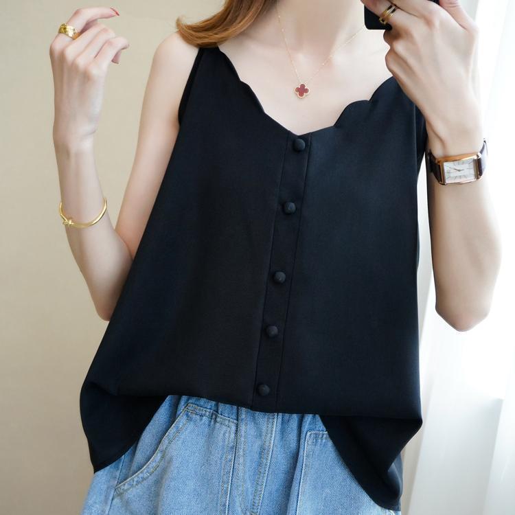 Plump Girls 15000kg Plus Size Slip Top Female Outer Wear Inner Wear Loose