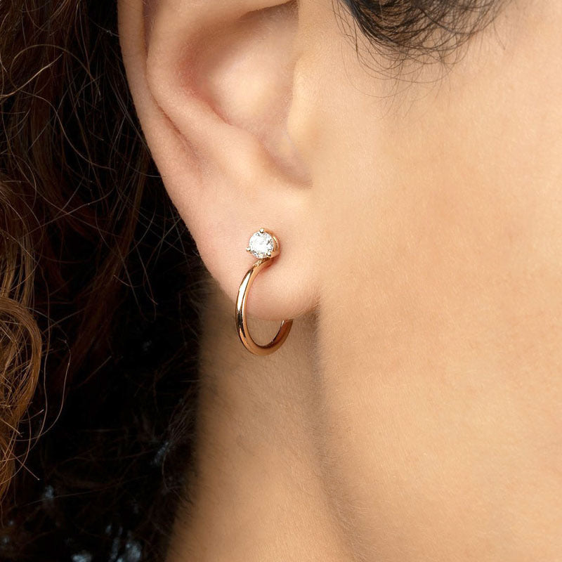 S925 Silver Korean Style Simple Geometric Earrings Women