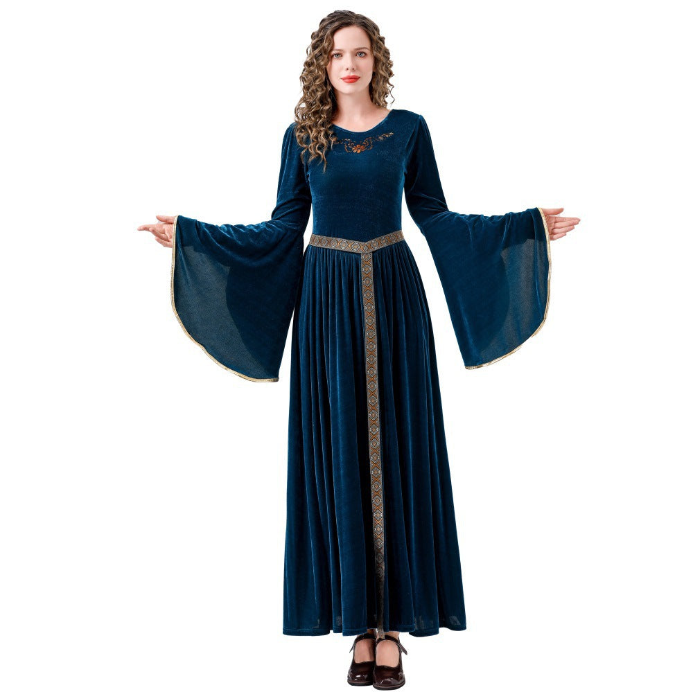Medieval Clothing Adult Women's Retro Court Queen Long Dress Costumes