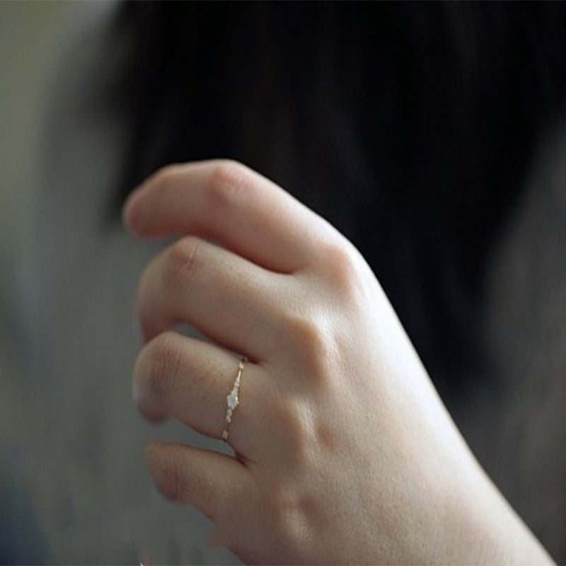 Diamond-encrusted style ring