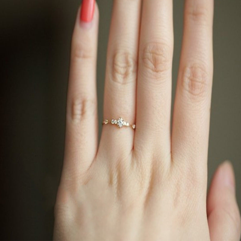 Diamond-encrusted style ring