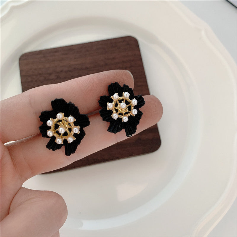 Trendy Sterling Silver Needle Stud Earrings For Women Korean Style Popular