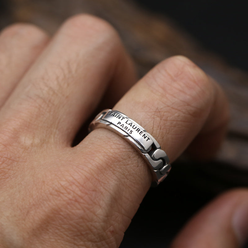 Old Index Finger Ring Fashion Thai Silver Ring