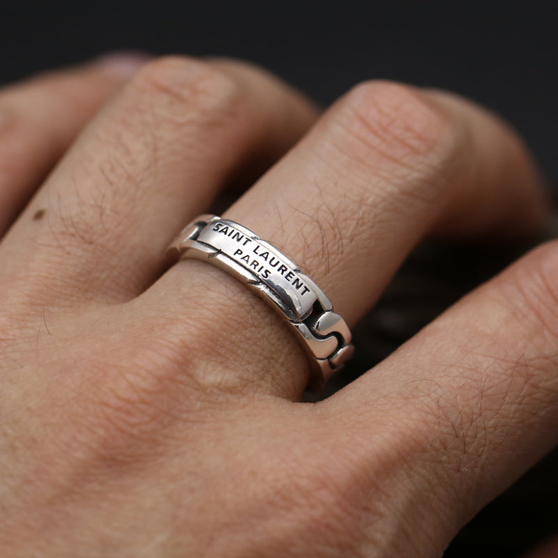 Old Index Finger Ring Fashion Thai Silver Ring