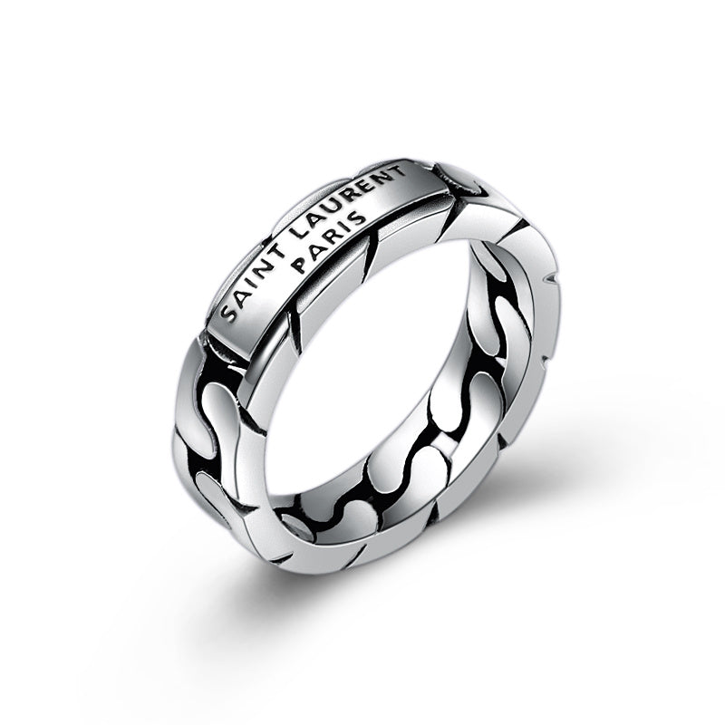 Old Index Finger Ring Fashion Thai Silver Ring