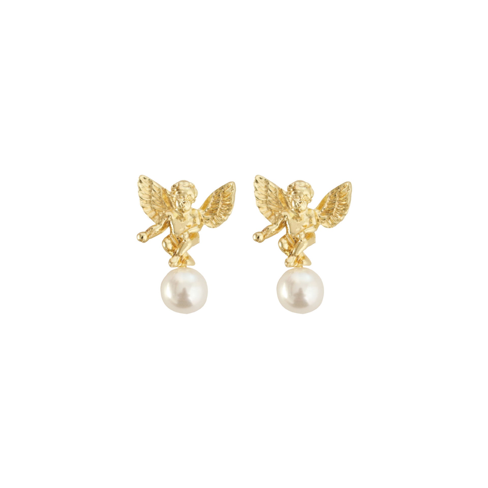 Gentle Lady Pearl Art Port Style Earrings Earrings Women