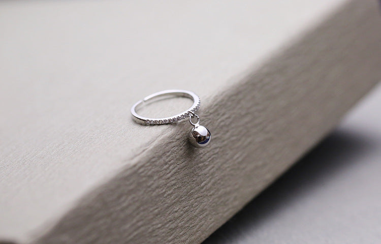 Korean Fashion Small Round Ball Diamond Ring Clothing Accessories Jewelry