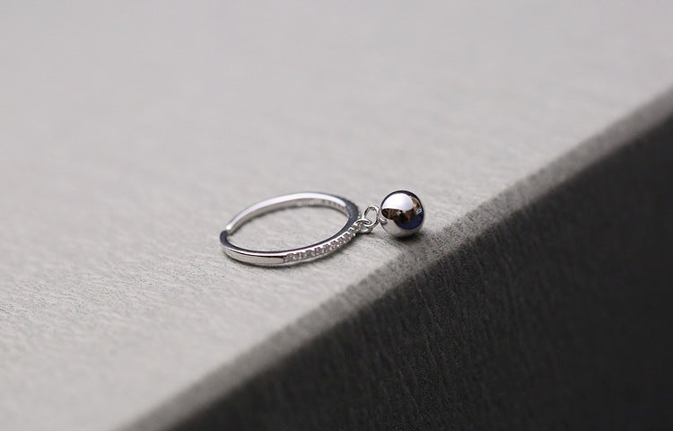 Korean Fashion Small Round Ball Diamond Ring Clothing Accessories Jewelry