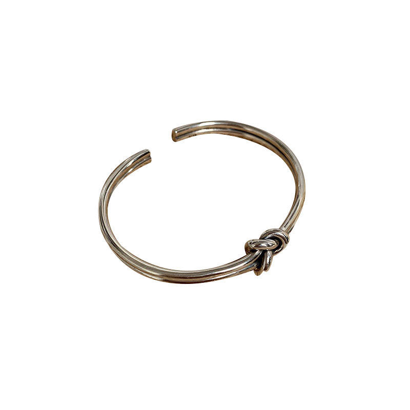 Sterling Silver Niche Design Cold Wind Made Old Student Bracelet