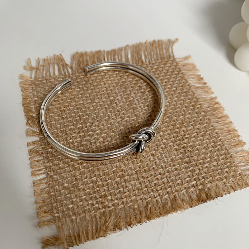 Sterling Silver Niche Design Cold Wind Made Old Student Bracelet