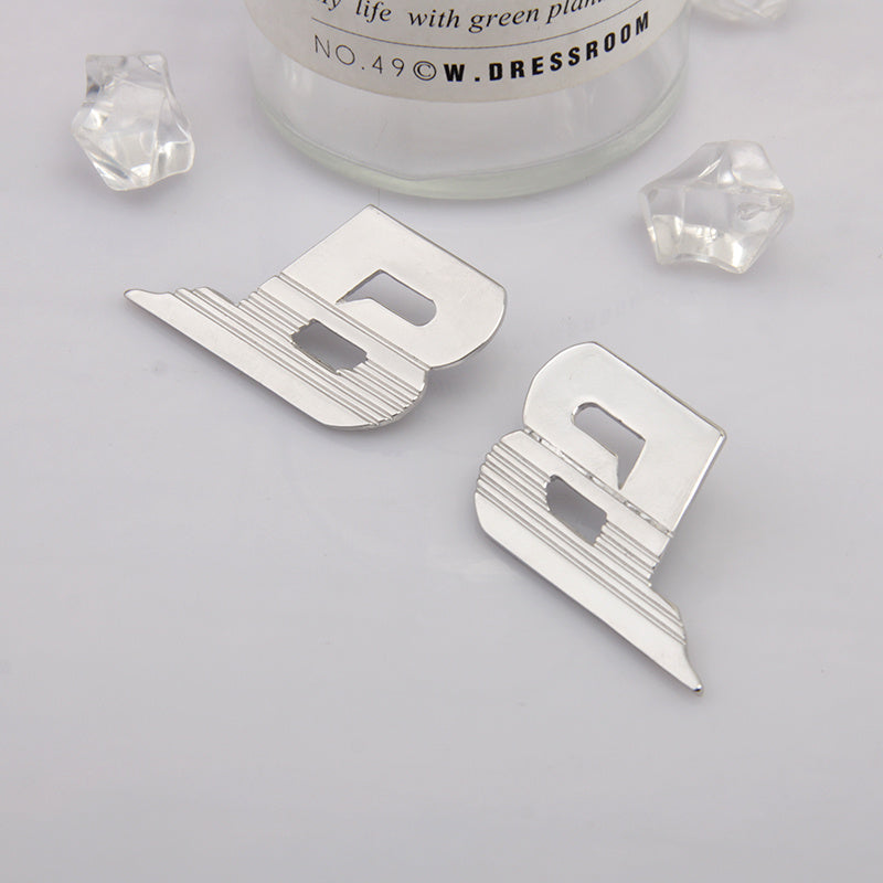 Personality Simple And Cold Style Metal Earrings Women
