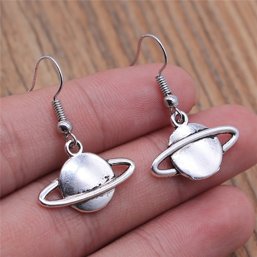 European And American Style Simple Personality Earrings Women Moon Sun Planet Lightning Earrings