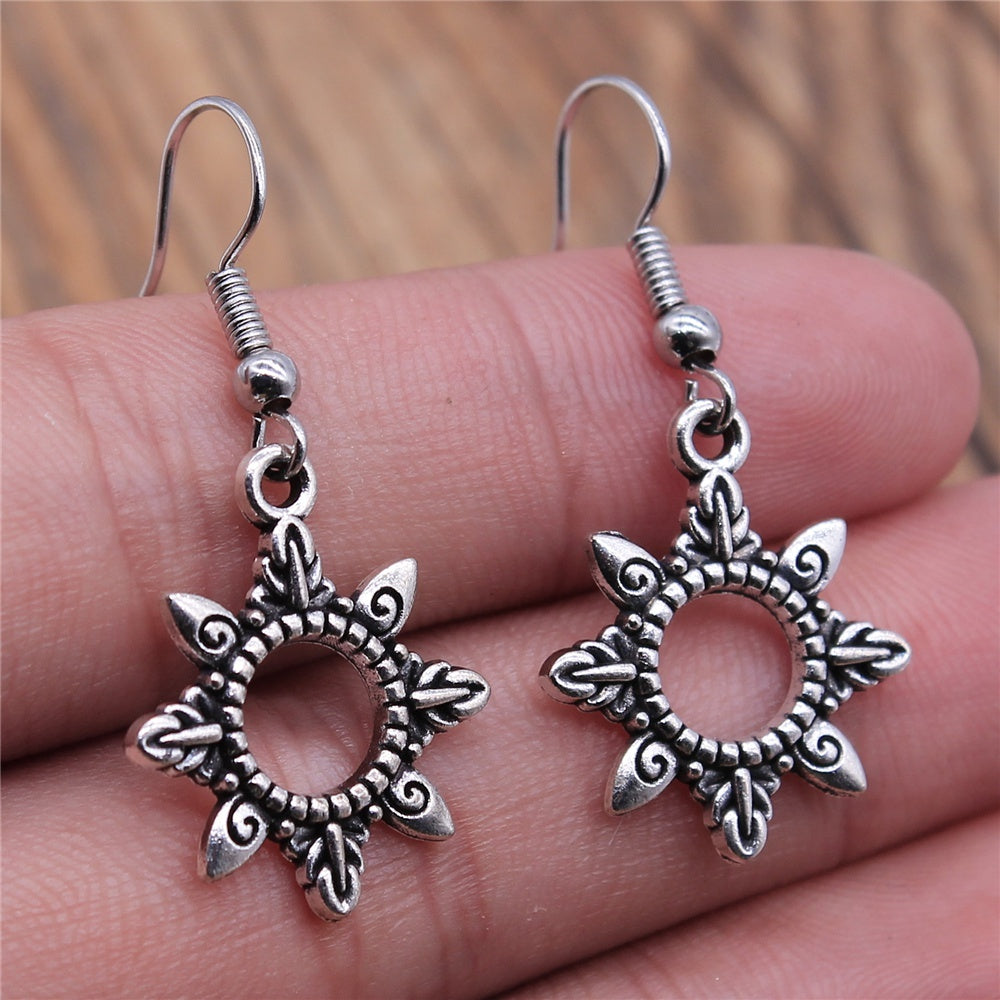 European And American Style Simple Personality Earrings Women Moon Sun Planet Lightning Earrings