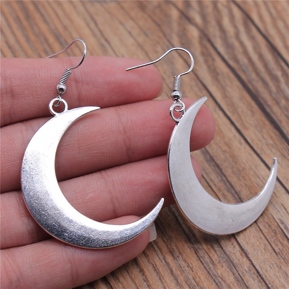European And American Style Simple Personality Earrings Women Moon Sun Planet Lightning Earrings