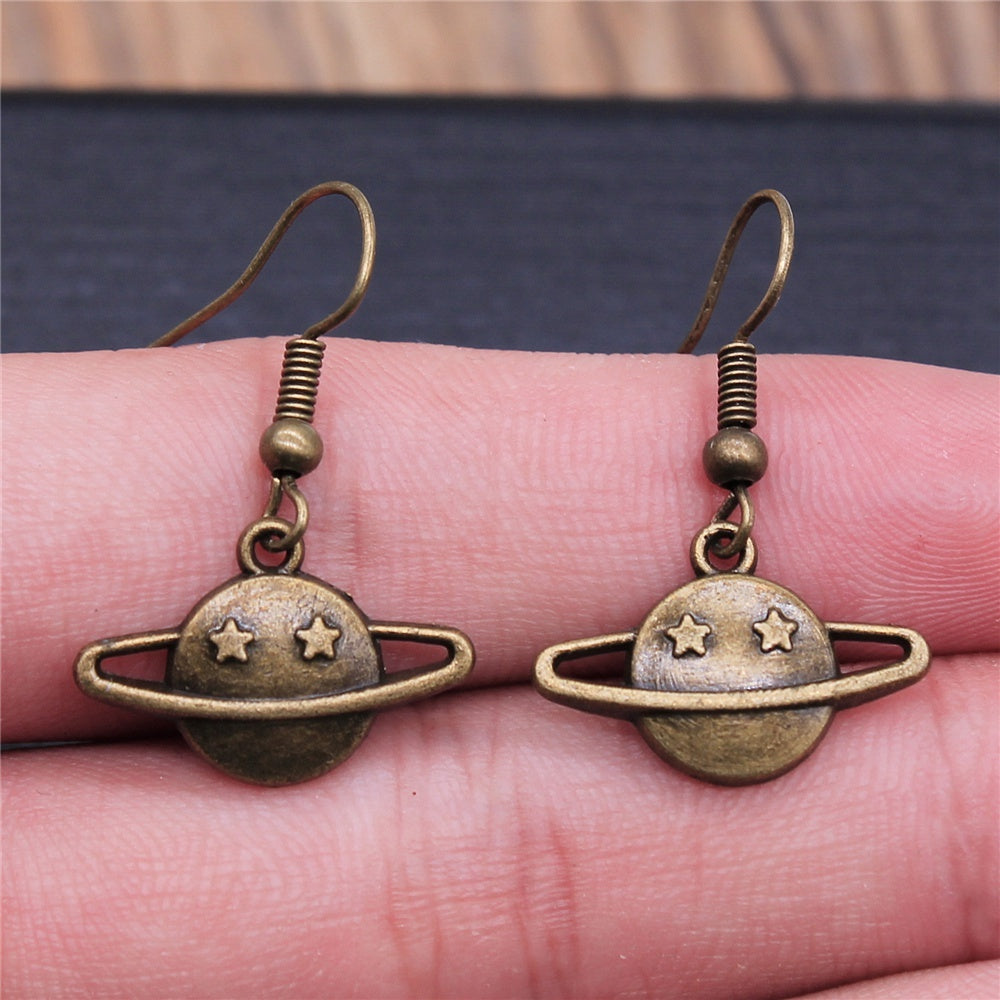 European And American Style Simple Personality Earrings Women Moon Sun Planet Lightning Earrings