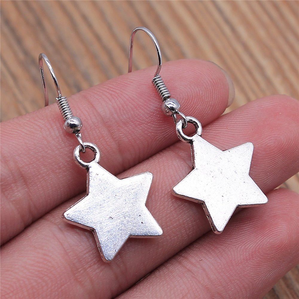 European And American Style Simple Personality Earrings Women Moon Sun Planet Lightning Earrings