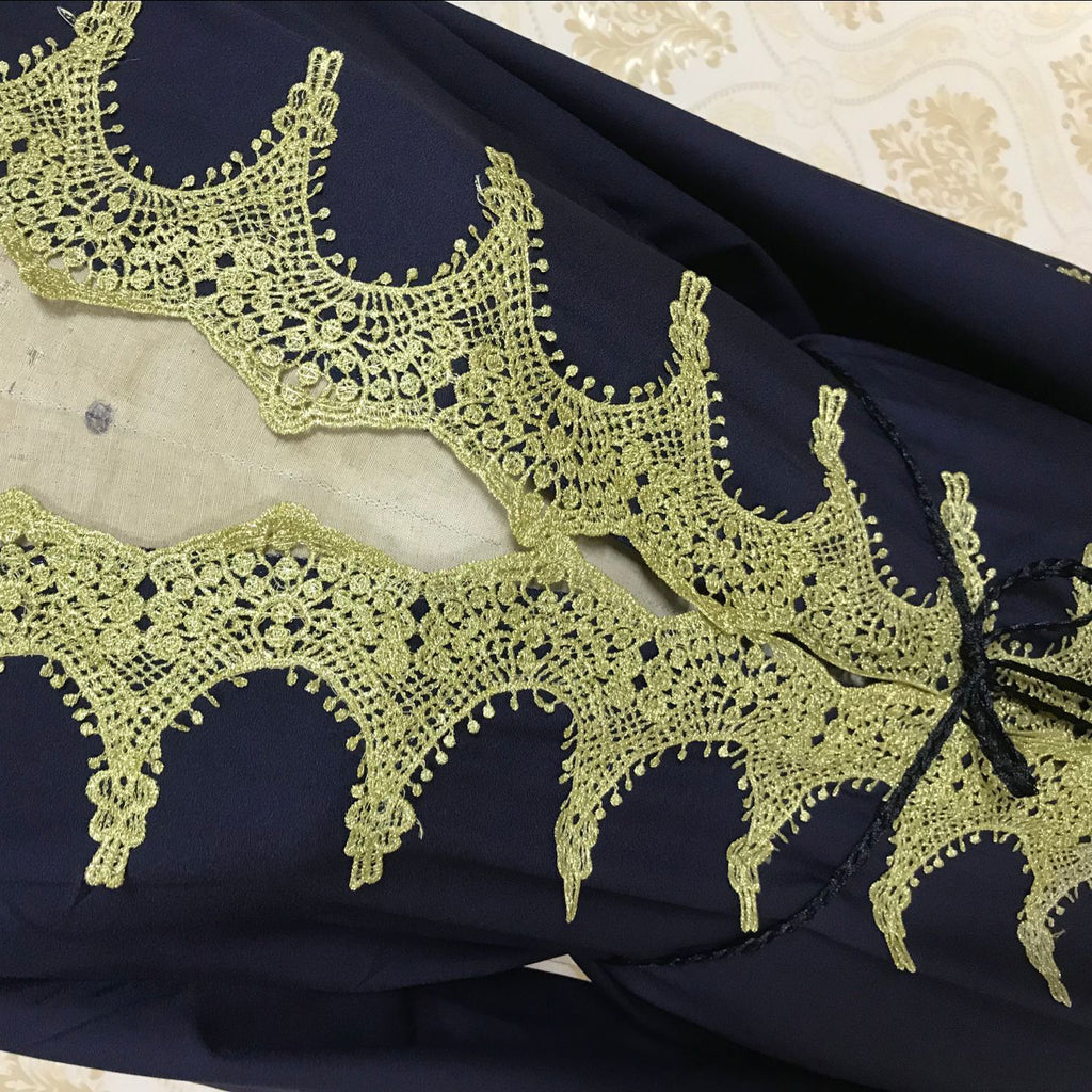 Lace Embroidery Stitching Cardigan Dress Robe Women's Clothing