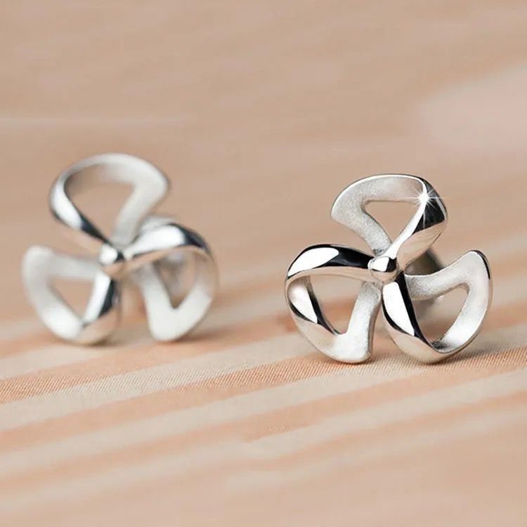 Korean Style S925 Silver Needle Flower Earrings Women