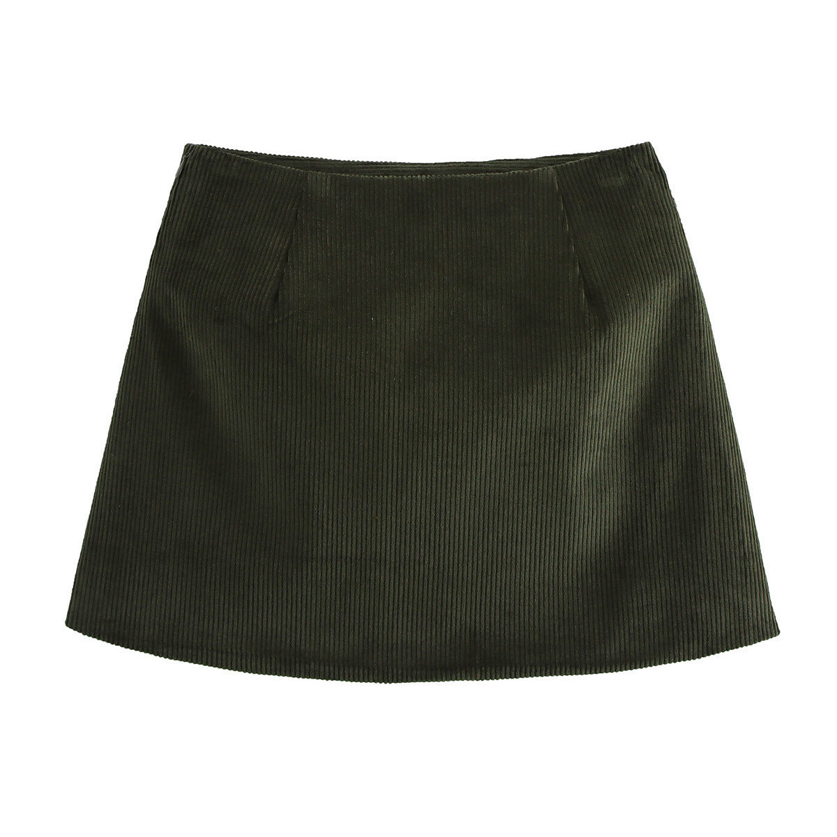New Solid Color Corduroy Mini A- Line Skirt