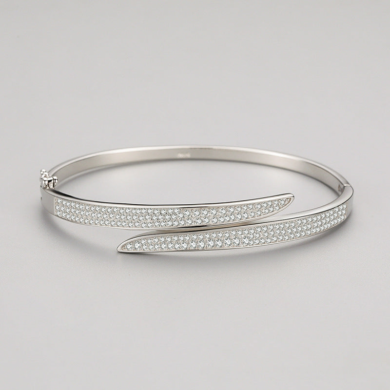 S925 Silver Bracelet For Women Special-interest Design Ins Hong Kong Style Asymmetric