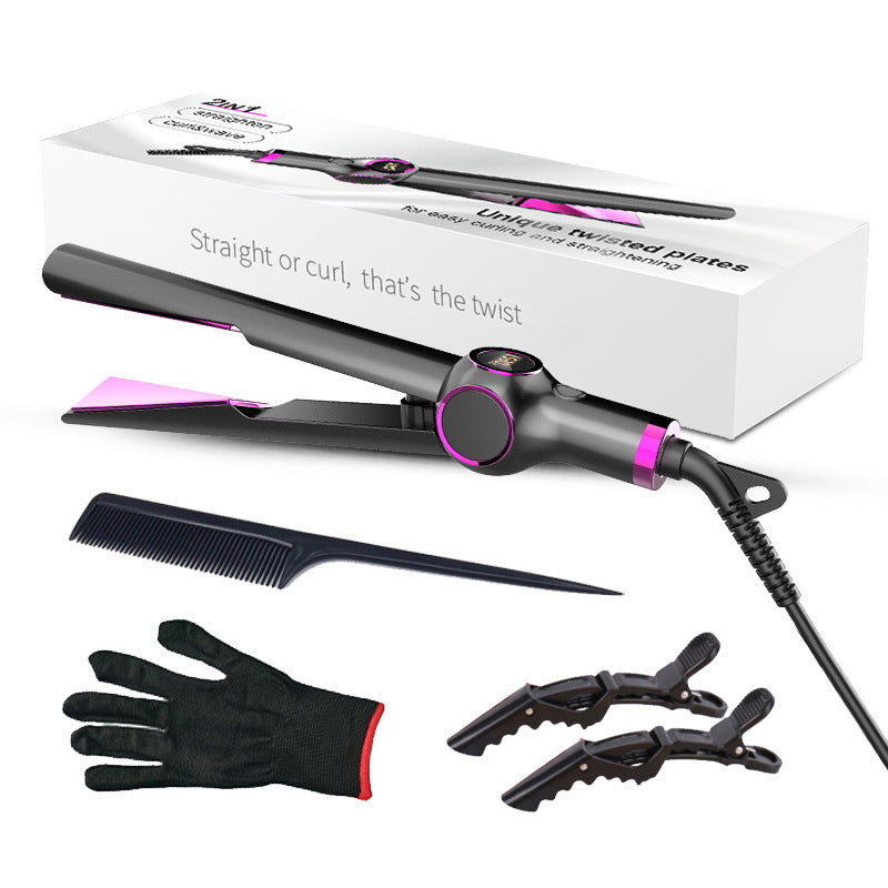 Spiral hair straightener