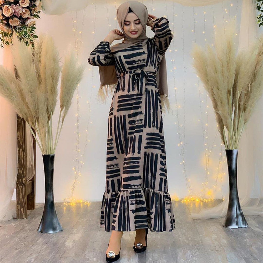 Printed Long Elegant Plain Tunic Dress