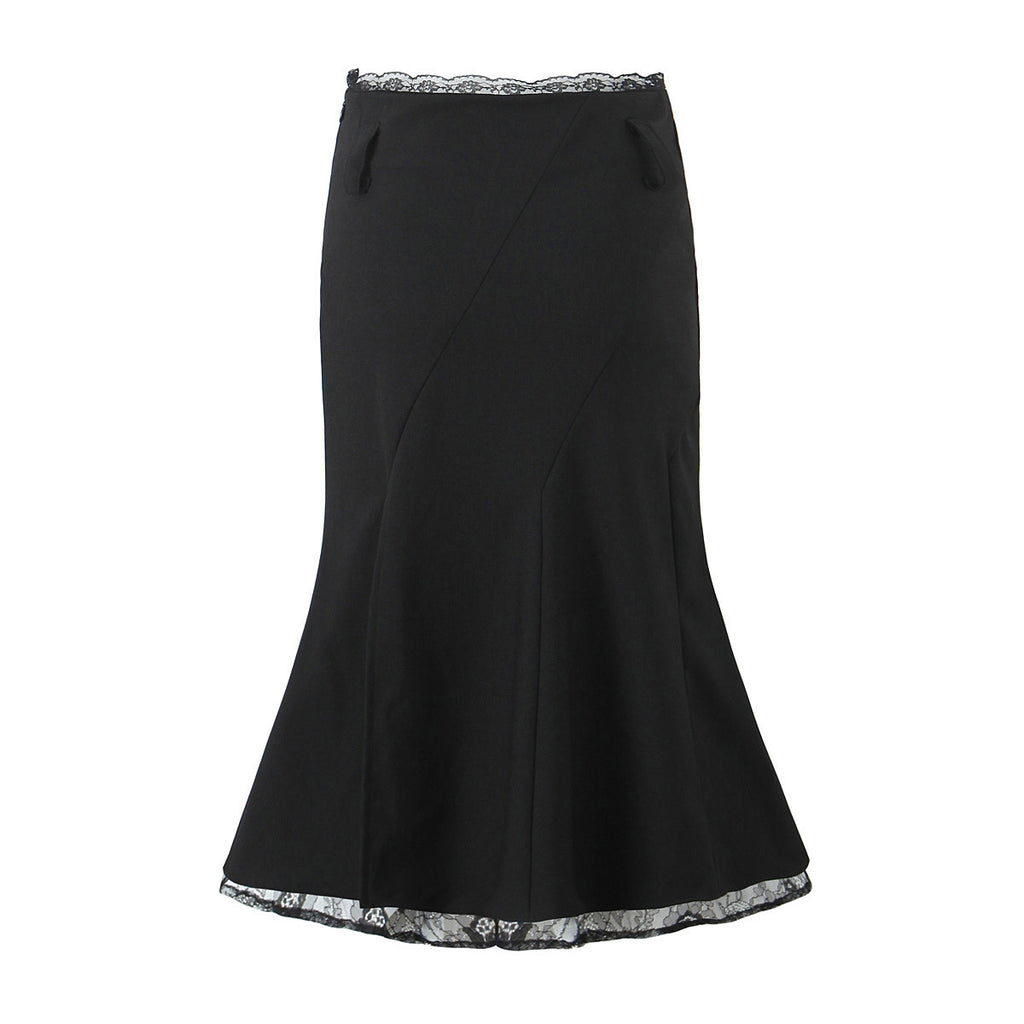 Lace Stitching Fishtail Elegant Slimming Sheath Skirt