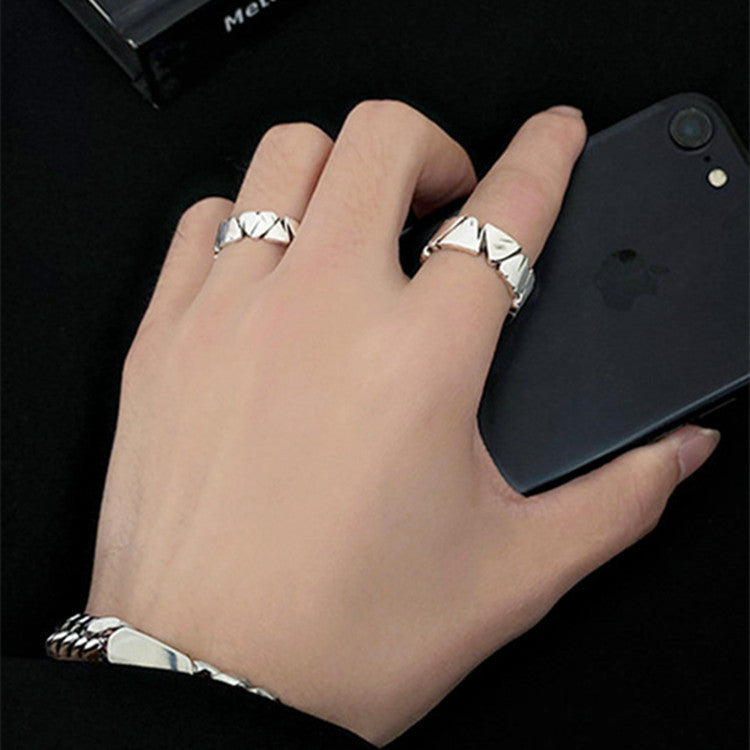 Vintage Made Old Sea And Stone Ring Female