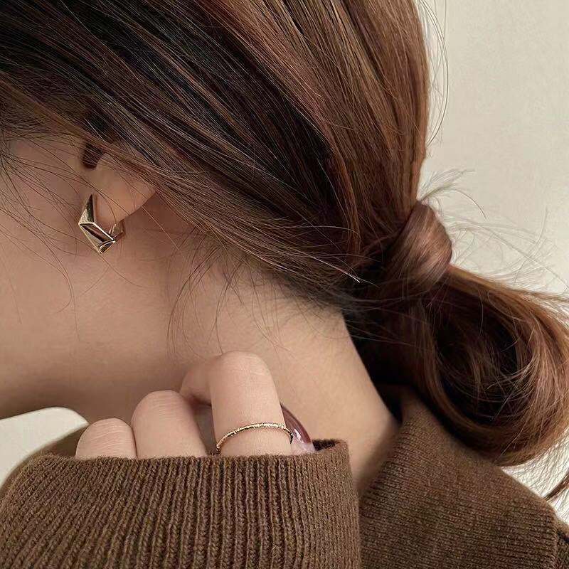 European And American Style Metal Geometric Earrings Women Simple
