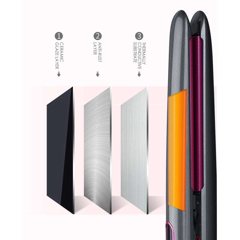 Infrared negative ion hair straightener