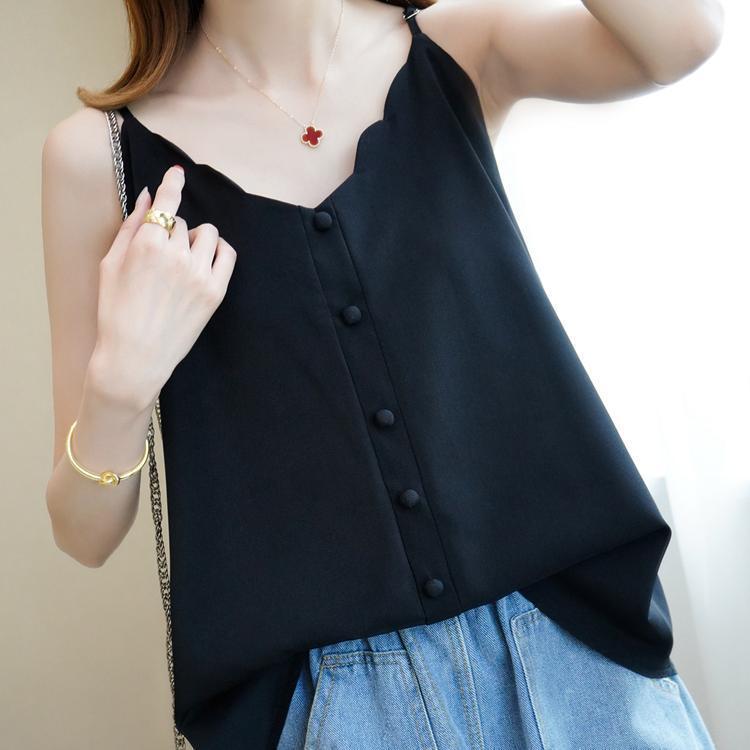 Plump Girls 15000kg Plus Size Slip Top Female Outer Wear Inner Wear Loose