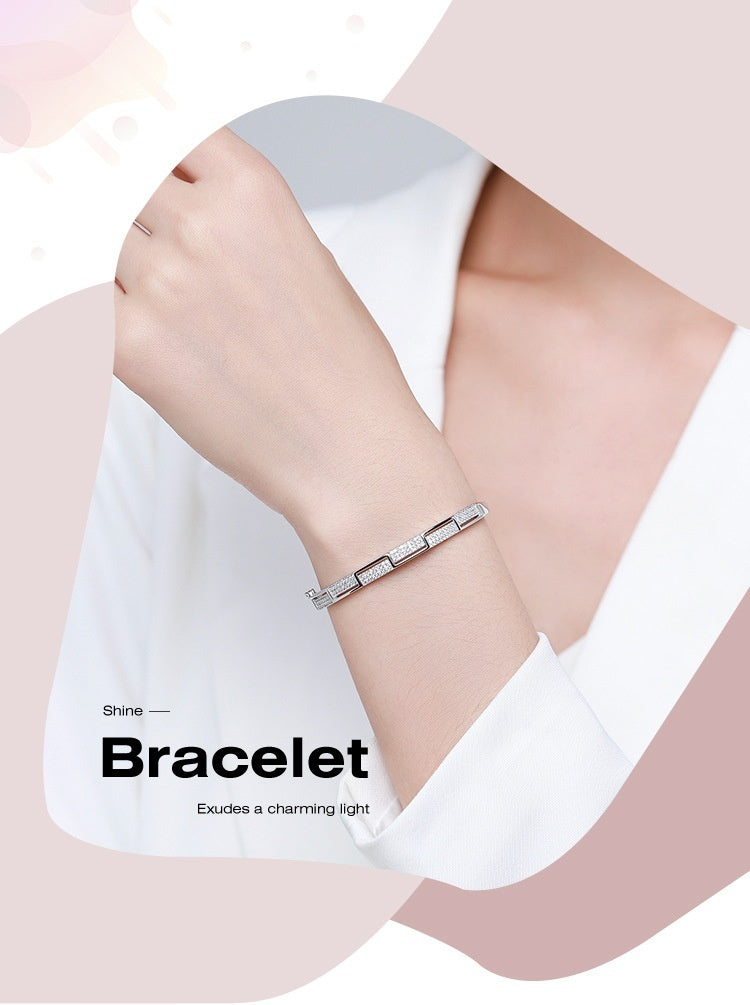 S925 Sterling Silver Bracelet For Women Japanese And Korean Style Simple Luxury Starry Sky