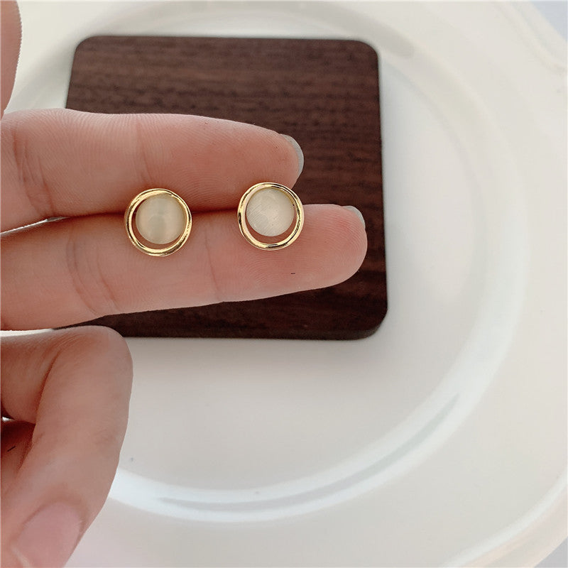 Trendy Sterling Silver Needle Stud Earrings For Women Korean Style Popular