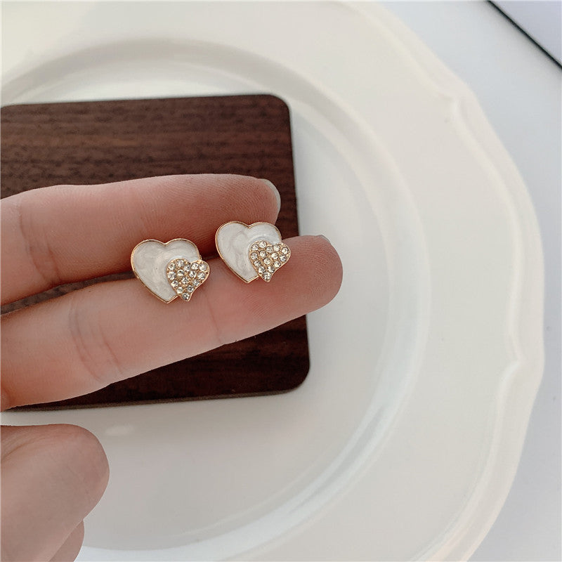 Trendy Sterling Silver Needle Stud Earrings For Women Korean Style Popular