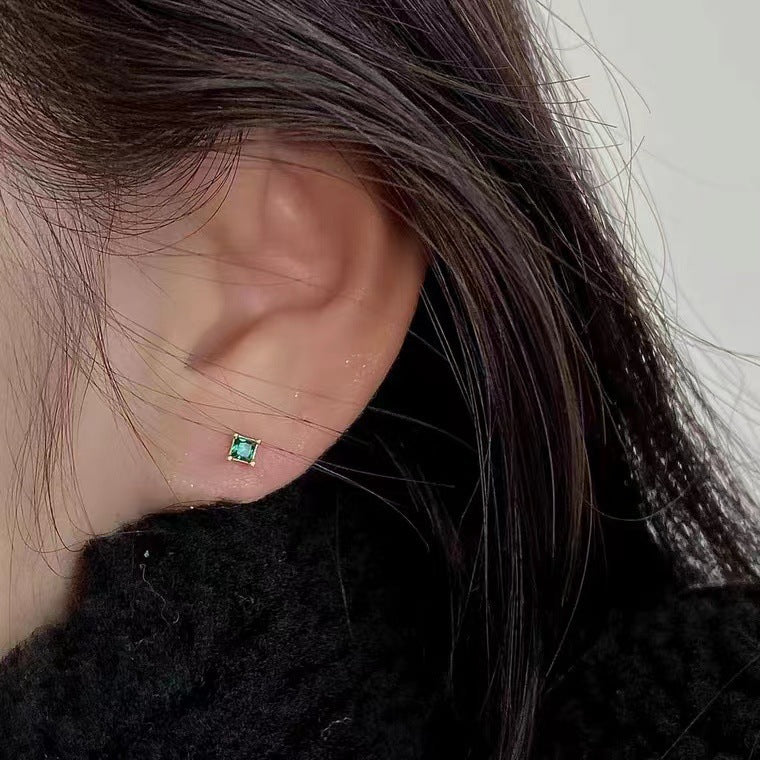 S925 Sterling Silver Stud Earrings For Women French Style